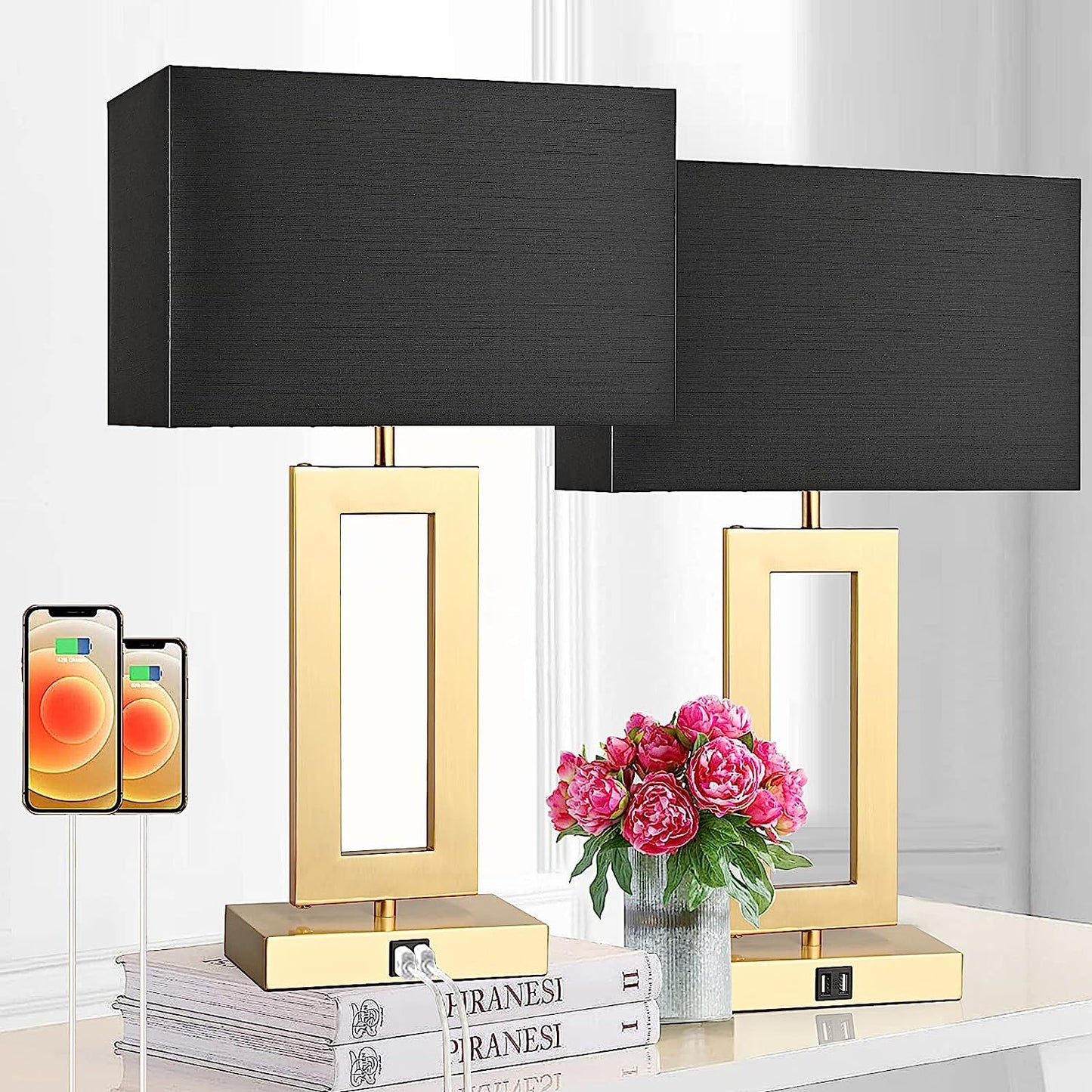 Act Fast: 22" Bedroom Lamp Set