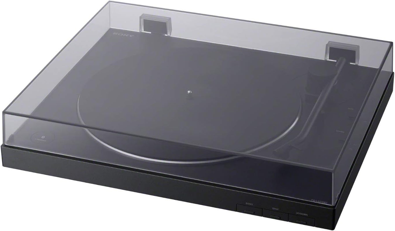 PS-LX310BT Belt Drive Turntable: Fully Automatic Wireless Vinyl Record Player with Bluetooth and USB Output Black