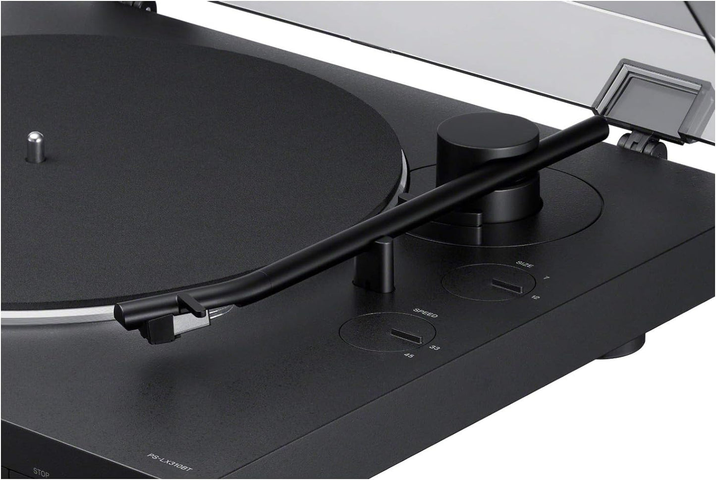 PS-LX310BT Belt Drive Turntable: Fully Automatic Wireless Vinyl Record Player with Bluetooth and USB Output Black