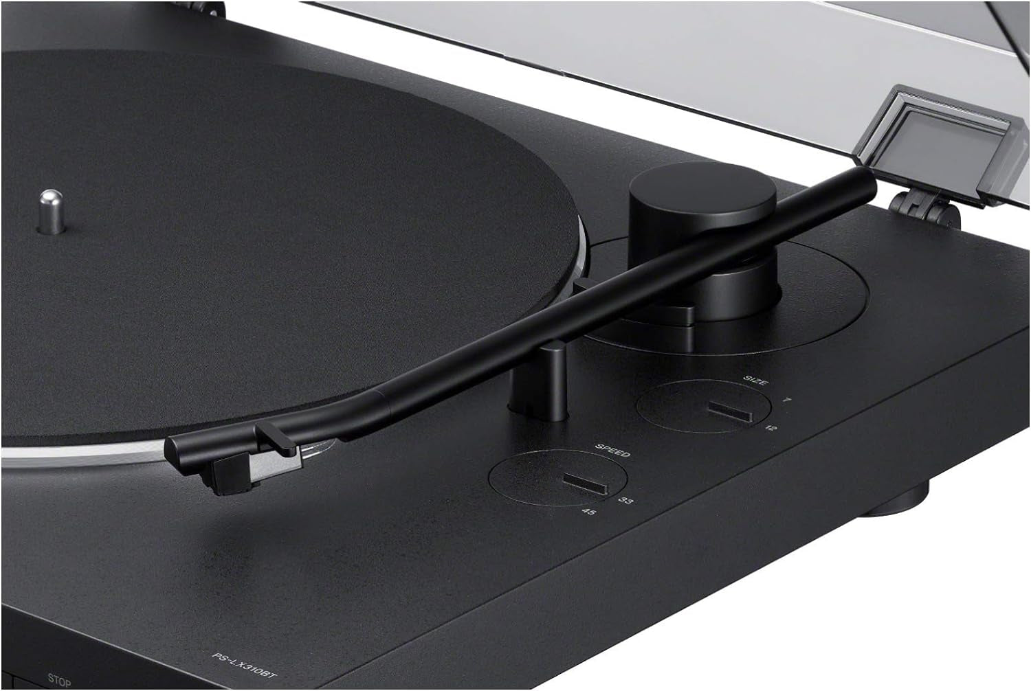 PS-LX310BT Belt Drive Turntable: Fully Automatic Wireless Vinyl Record Player with Bluetooth and USB Output Black