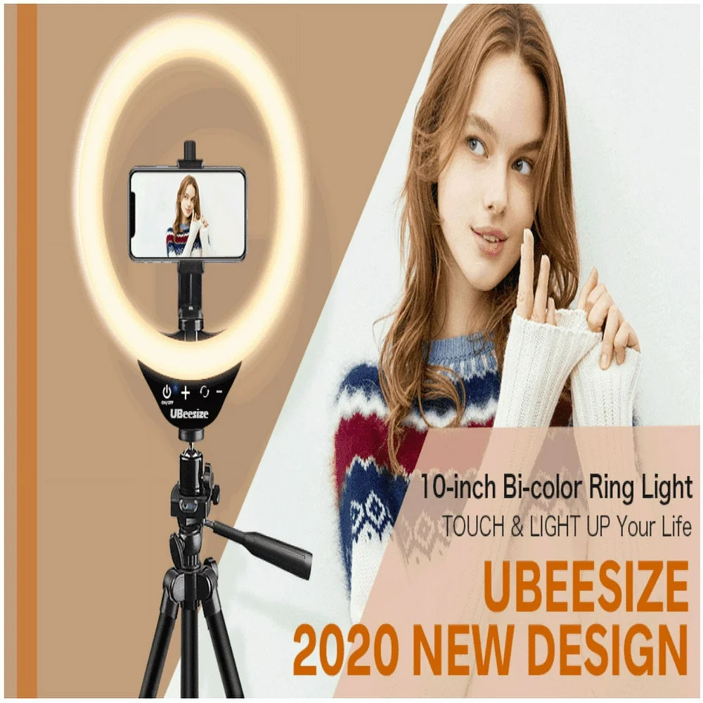 10" LED Ring Light with Stand and Phone Holder