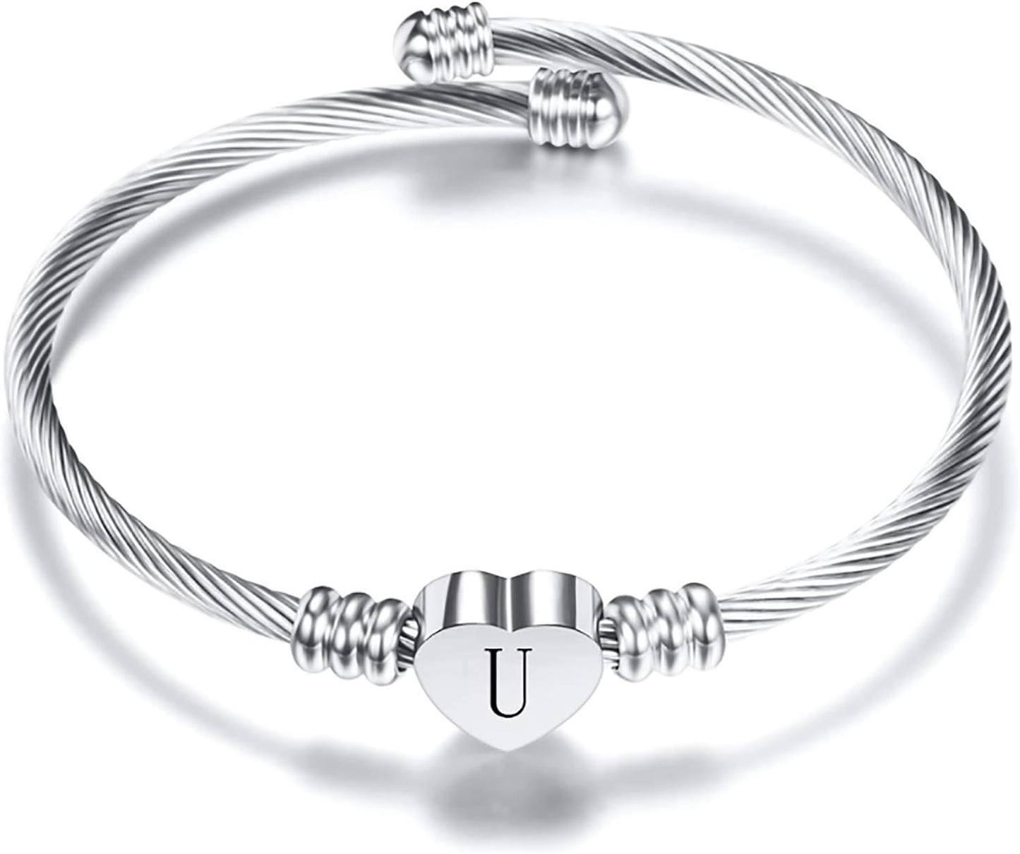 A-Z Initial Heart Bracelet