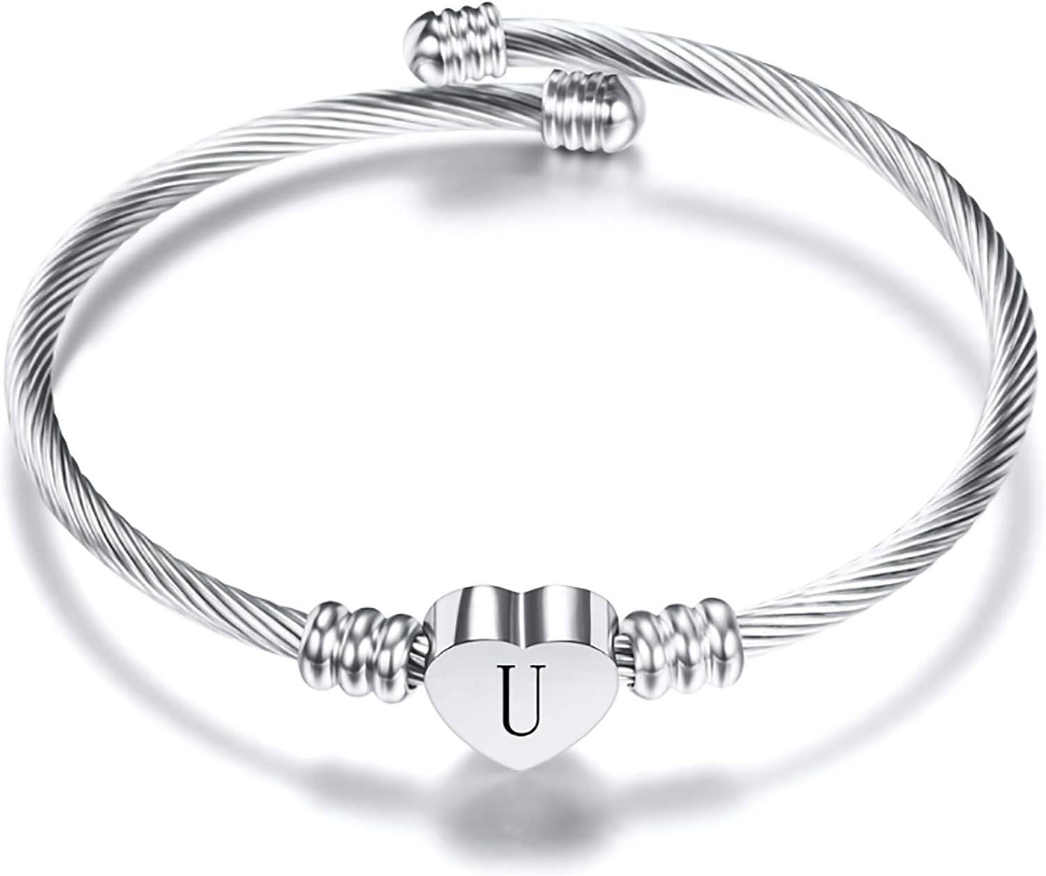 A-Z Initial Heart Bracelet