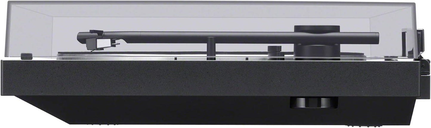 PS-LX310BT Belt Drive Turntable: Fully Automatic Wireless Vinyl Record Player with Bluetooth and USB Output Black