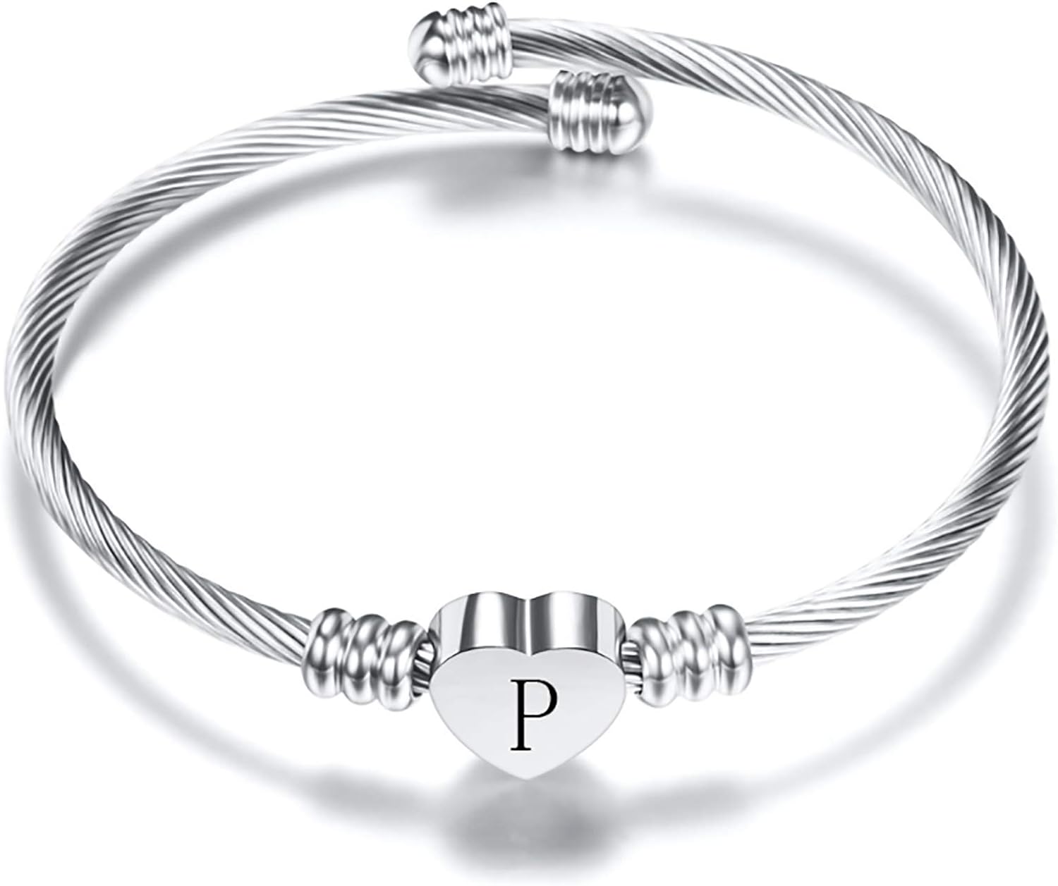 A-Z Initial Heart Bracelet