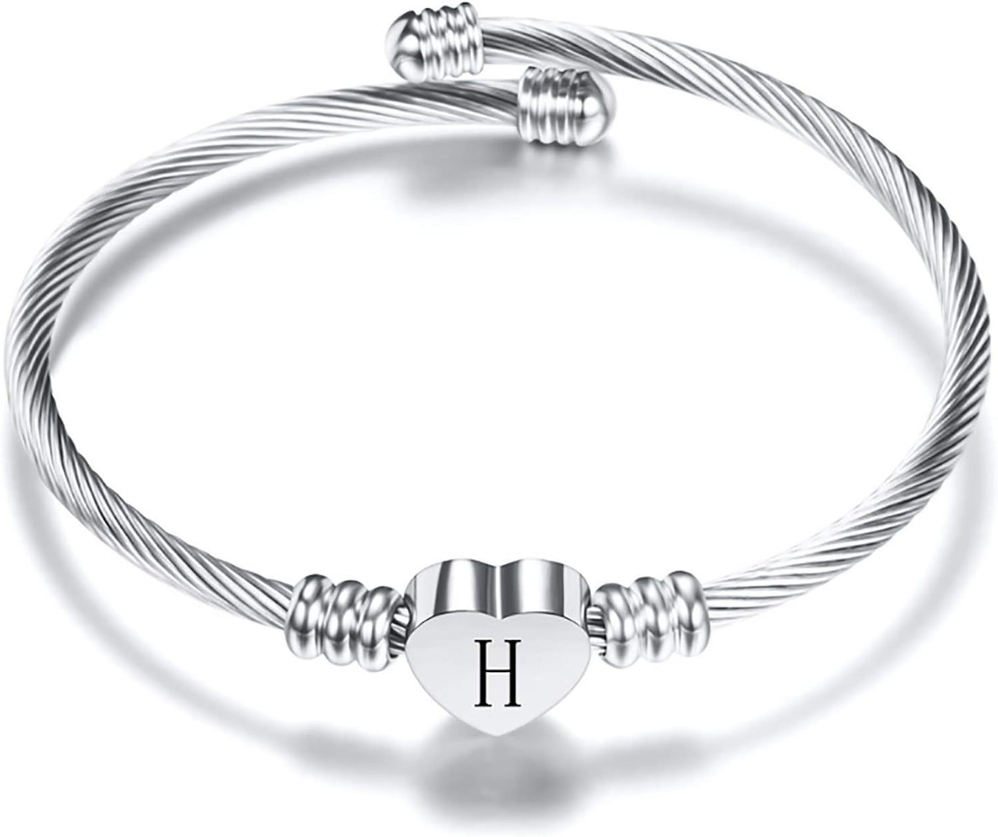 A-Z Initial Heart Bracelet