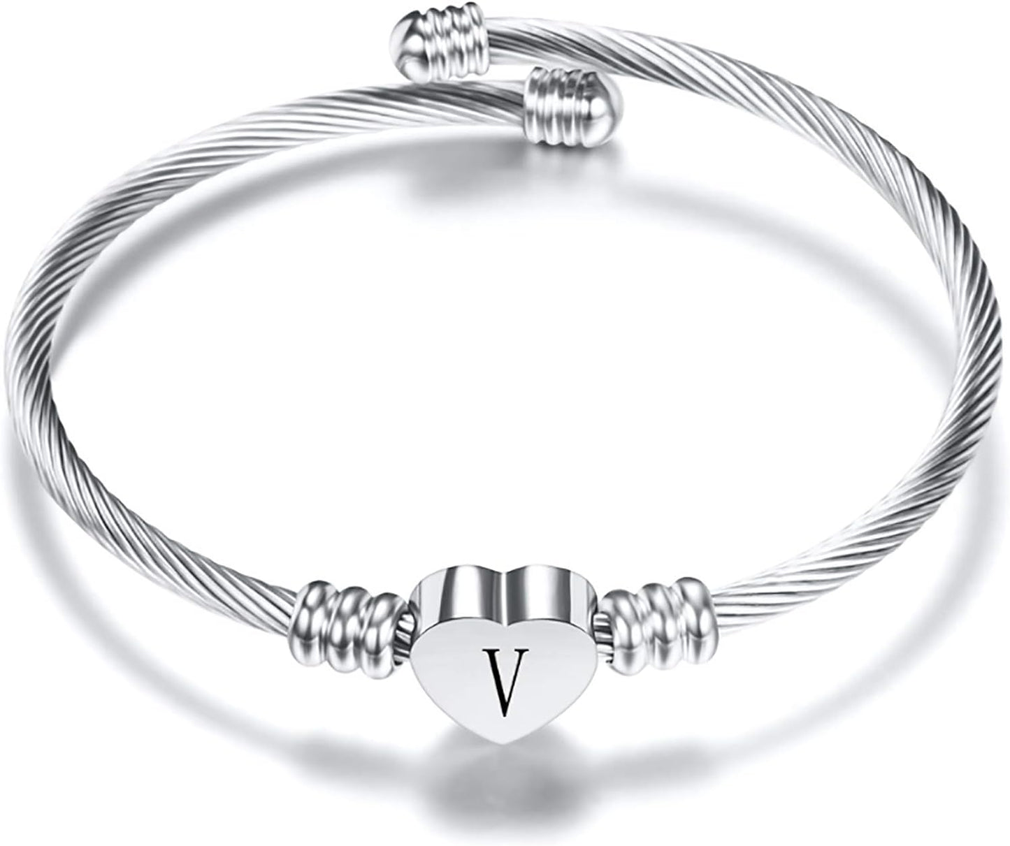 A-Z Initial Heart Bracelet