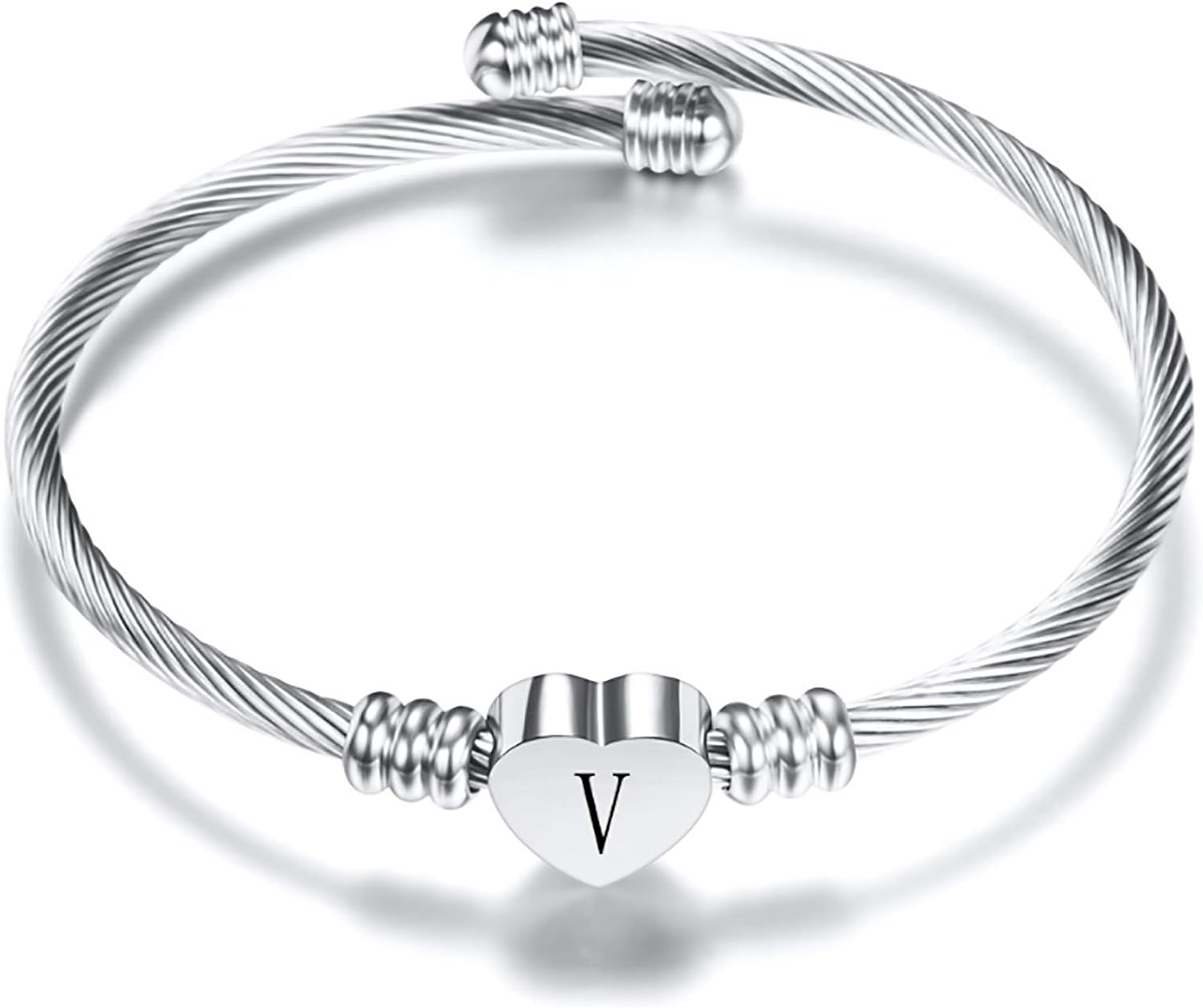 A-Z Initial Heart Bracelet