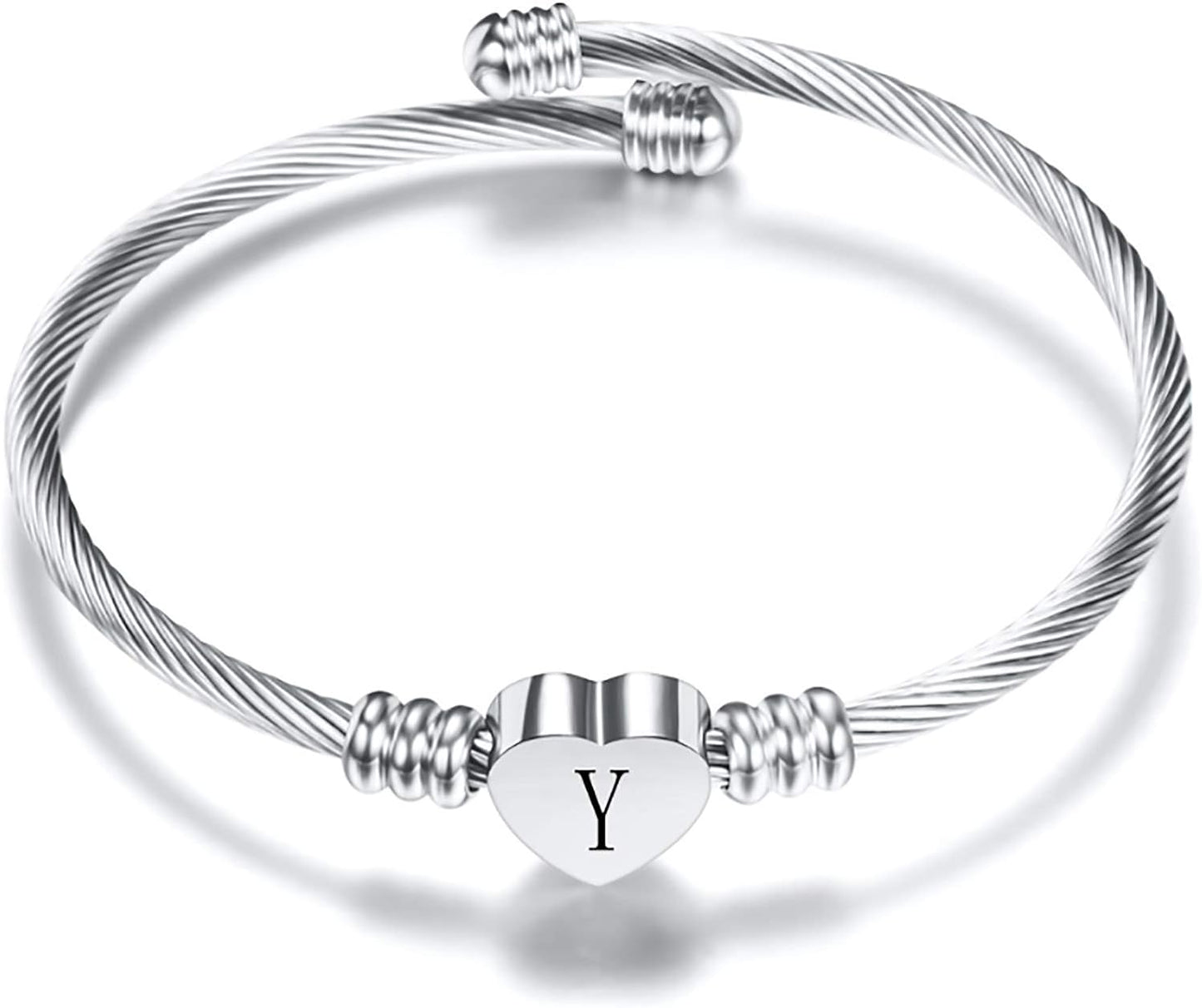 A-Z Initial Heart Bracelet