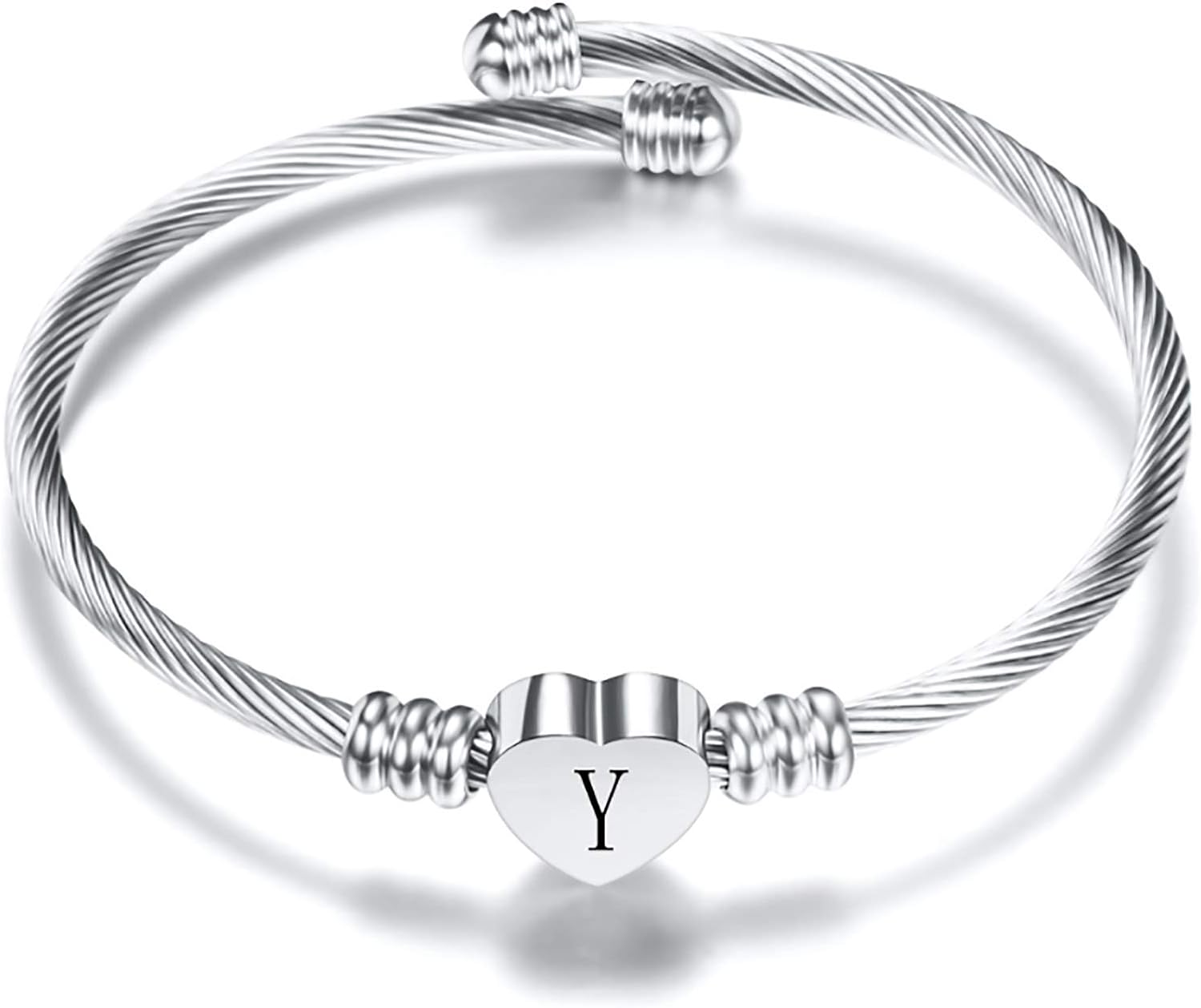 A-Z Initial Heart Bracelet