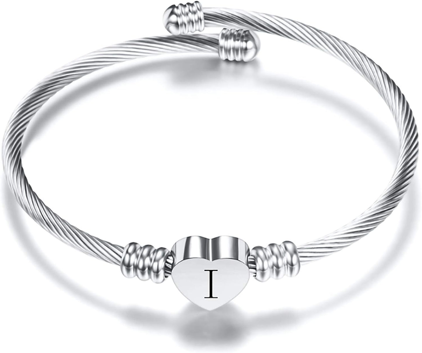 A-Z Initial Heart Bracelet