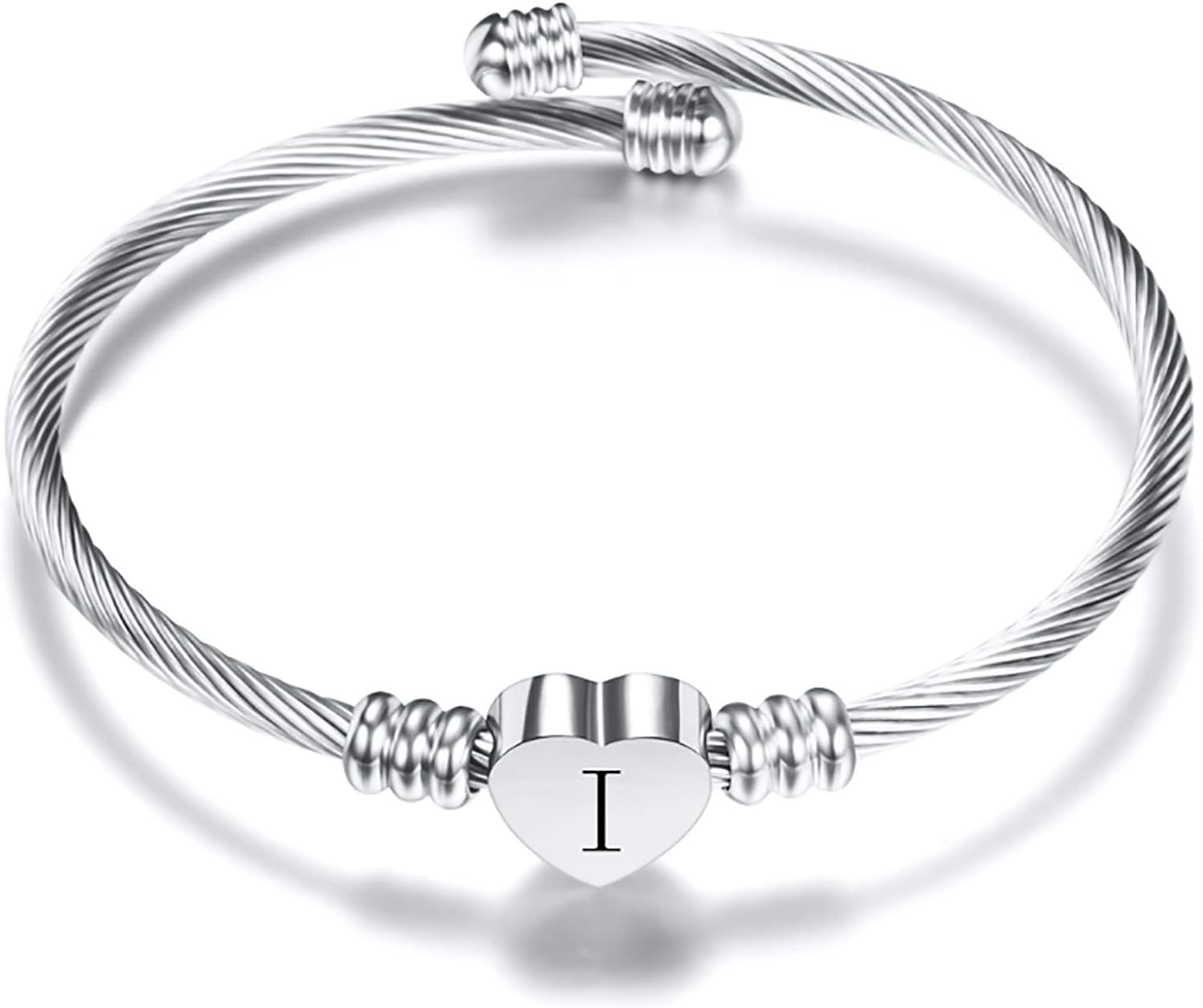 A-Z Initial Heart Bracelet