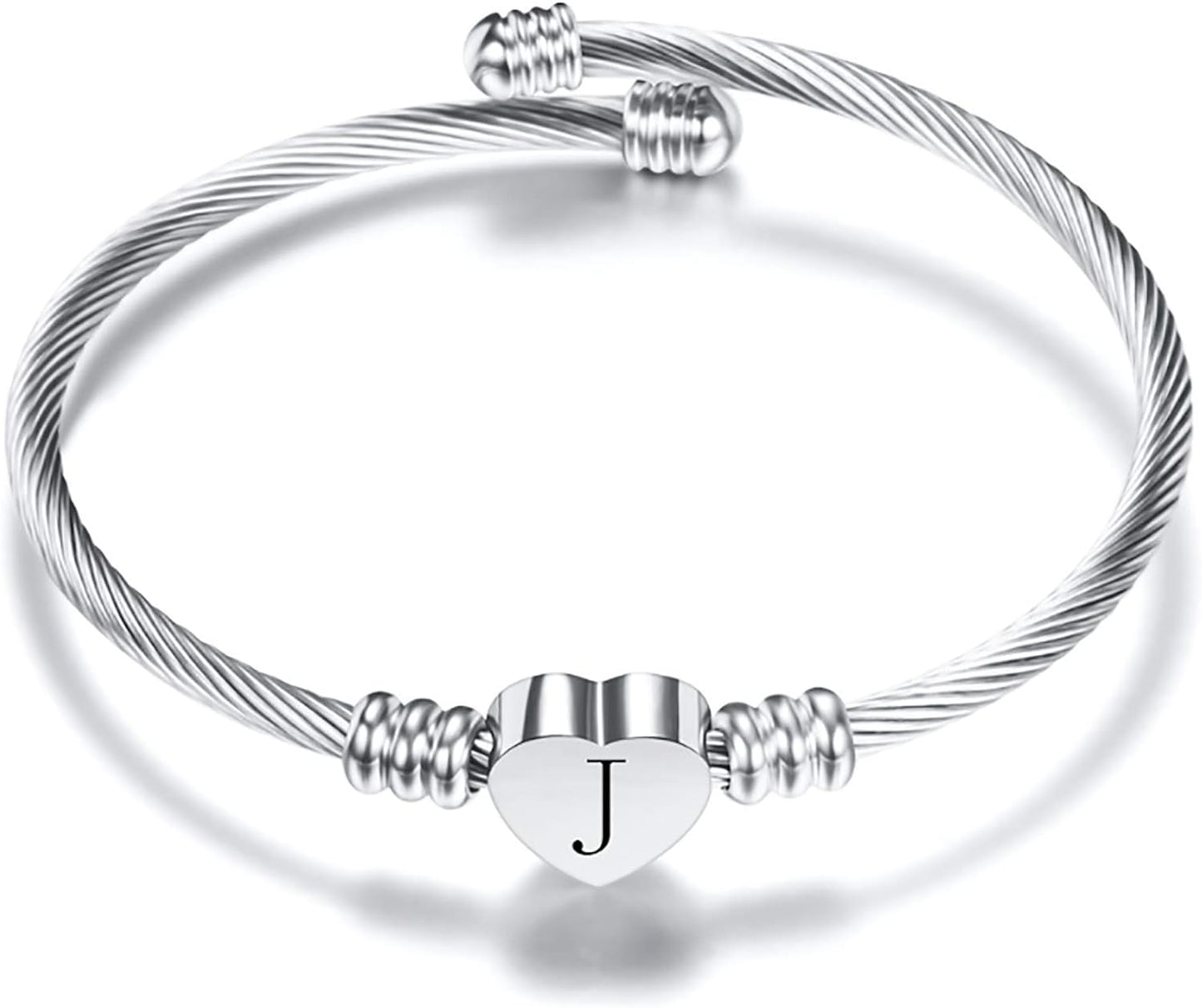 A-Z Initial Heart Bracelet