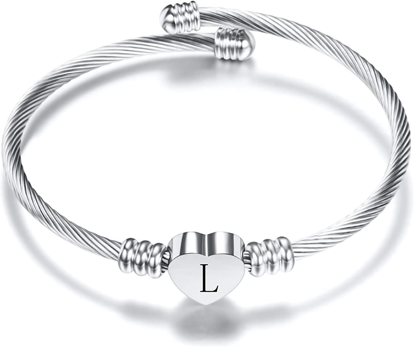 A-Z Initial Heart Bracelet