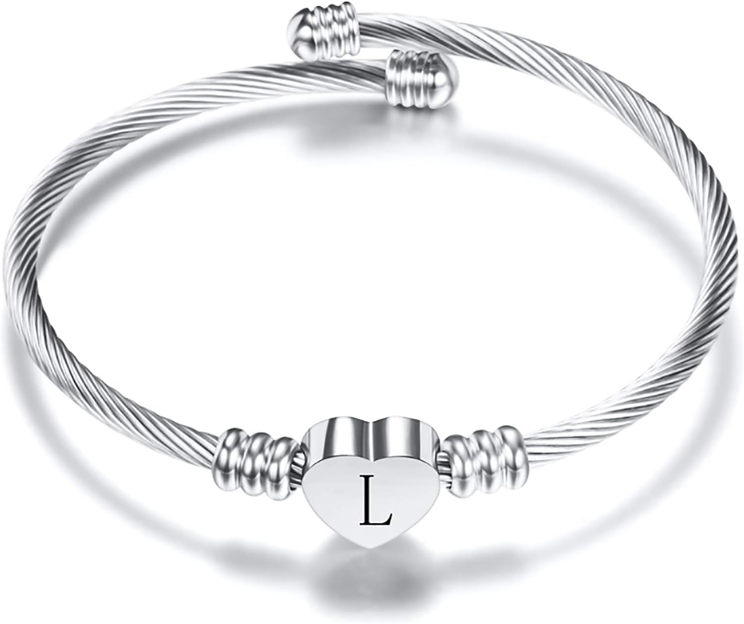 A-Z Initial Heart Bracelet