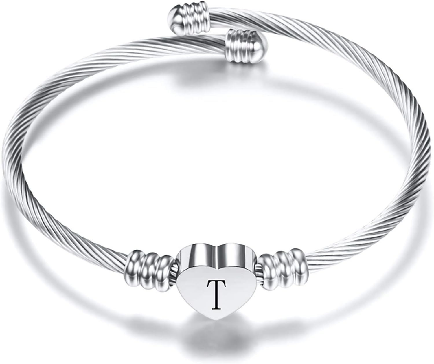 A-Z Initial Heart Bracelet