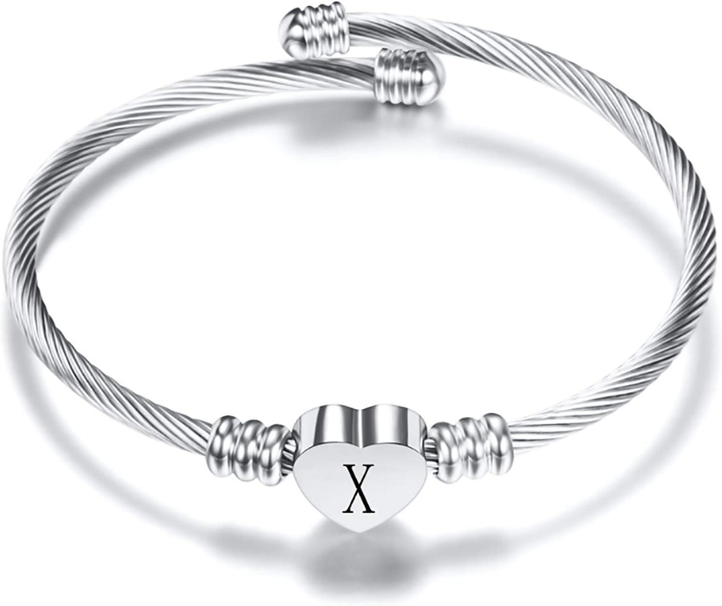 A-Z Initial Heart Bracelet