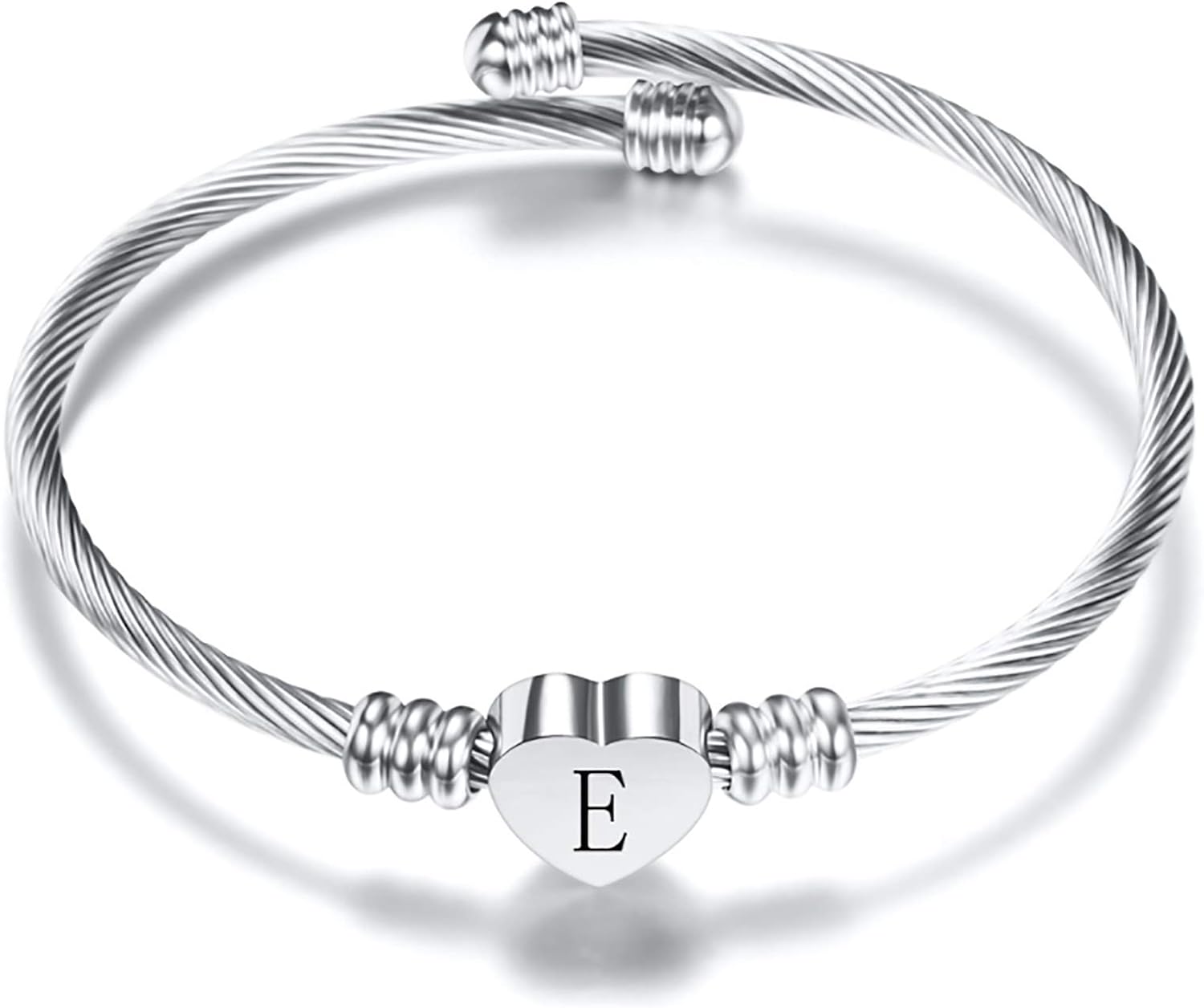 A-Z Initial Heart Bracelet