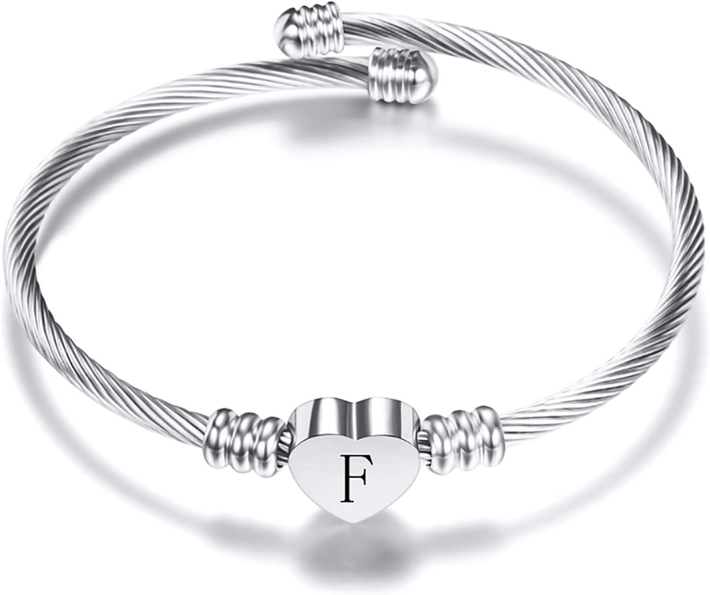 A-Z Initial Heart Bracelet