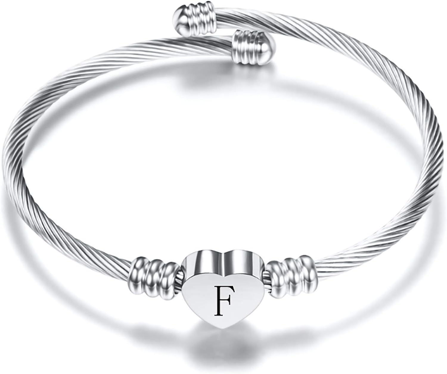 A-Z Initial Heart Bracelet