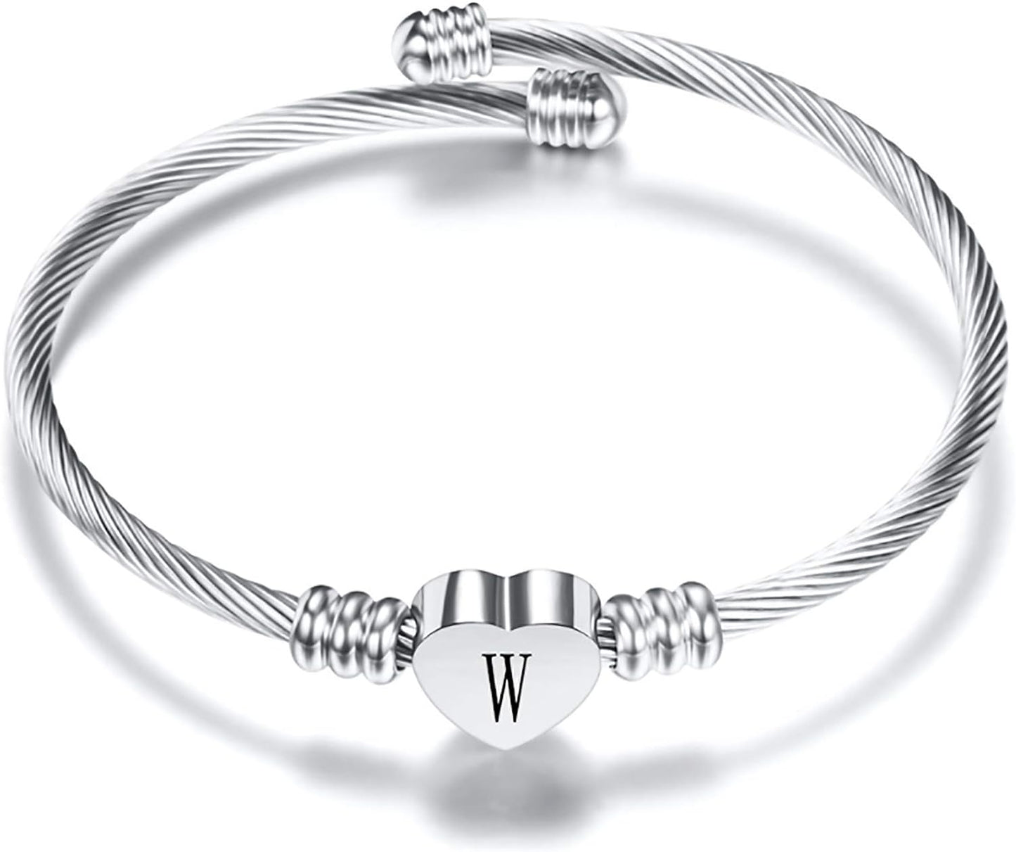A-Z Initial Heart Bracelet