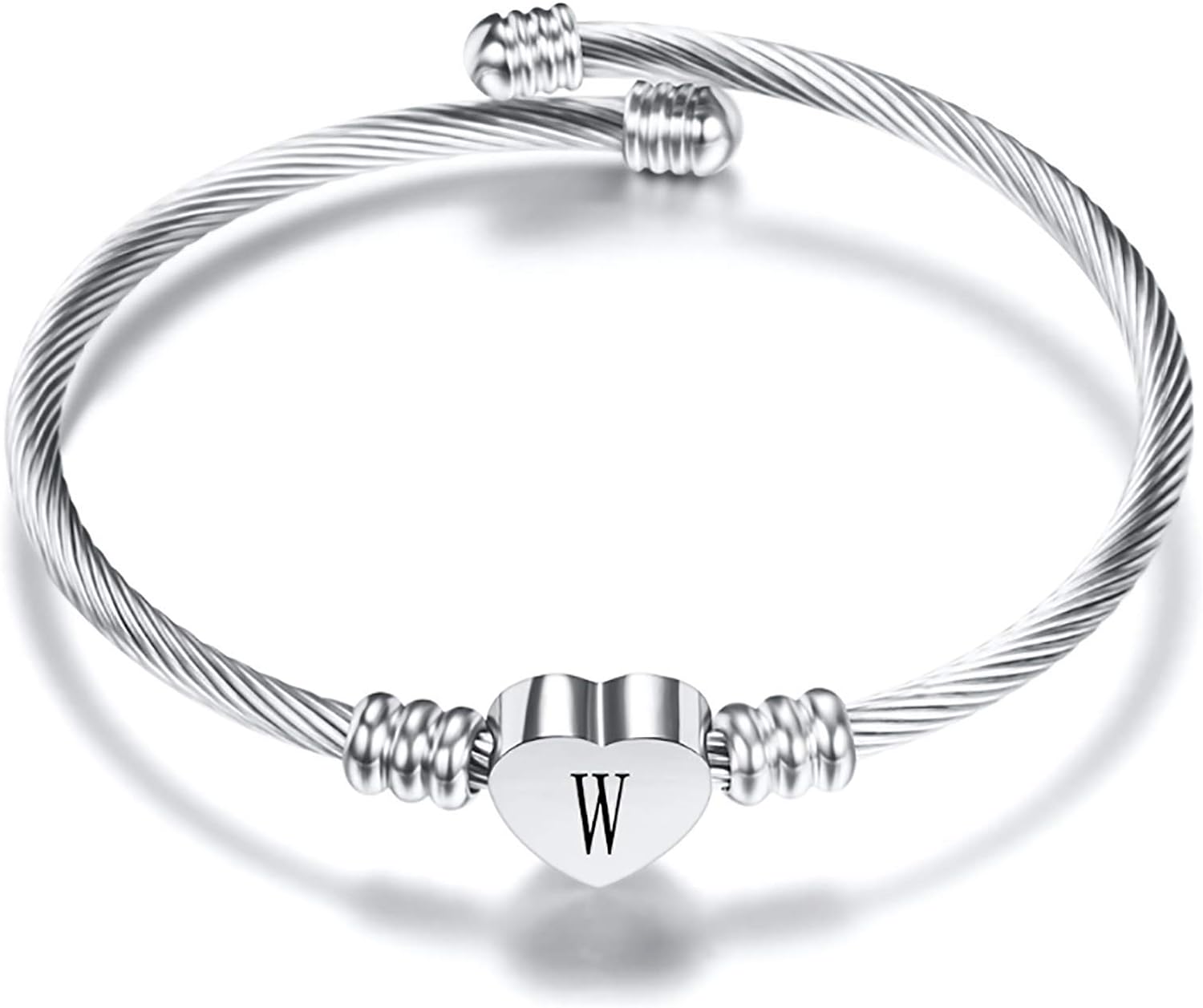 A-Z Initial Heart Bracelet