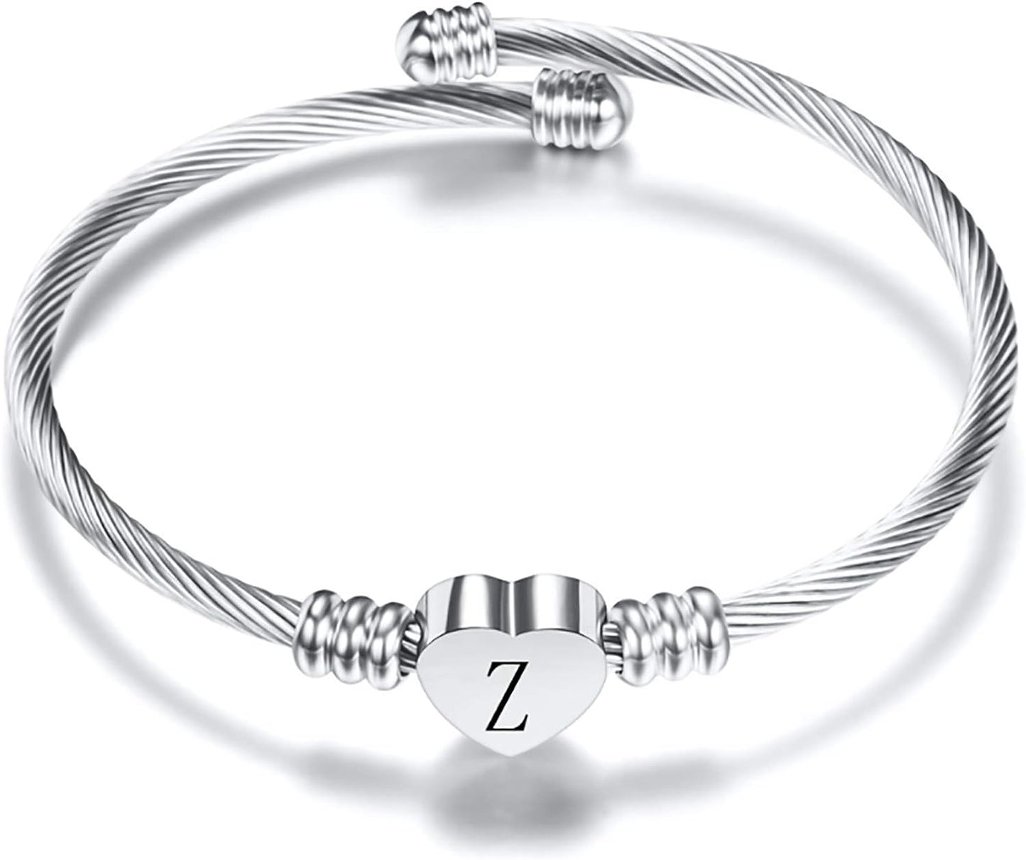 A-Z Initial Heart Bracelet