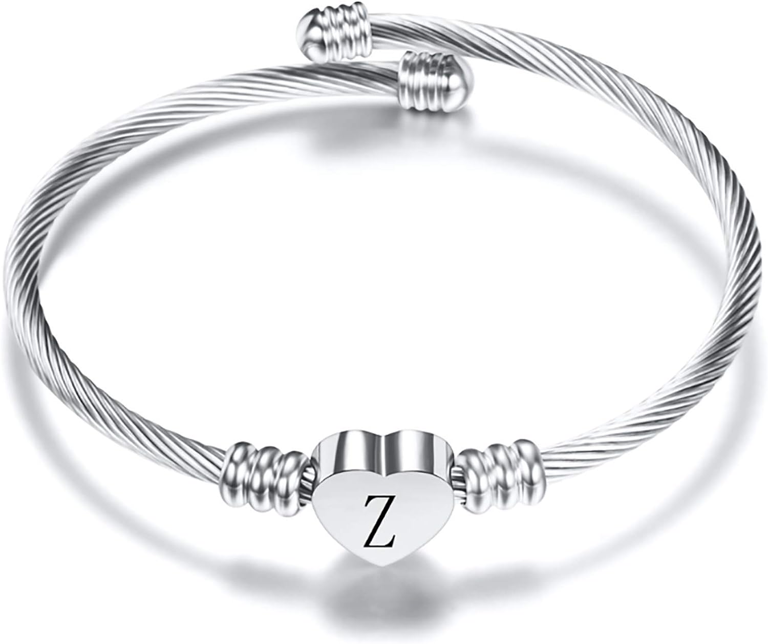 A-Z Initial Heart Bracelet