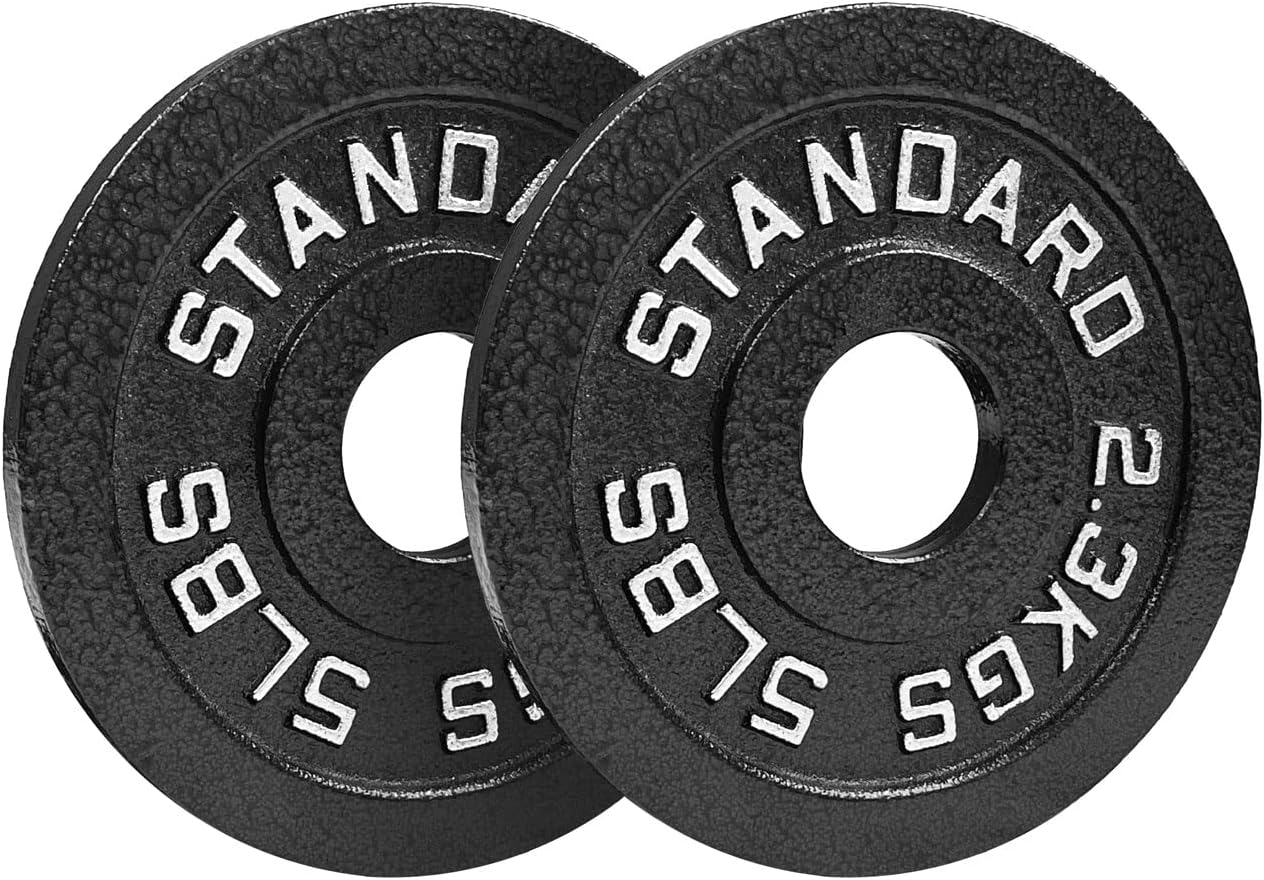 Steel Weight Plates 85LB Set - Olympic 2 Inch Center Premium Coating 2X 25Lb, 10Lb, 5Lb, and 2.5Lb for Olympic Weight Lifting Barbells