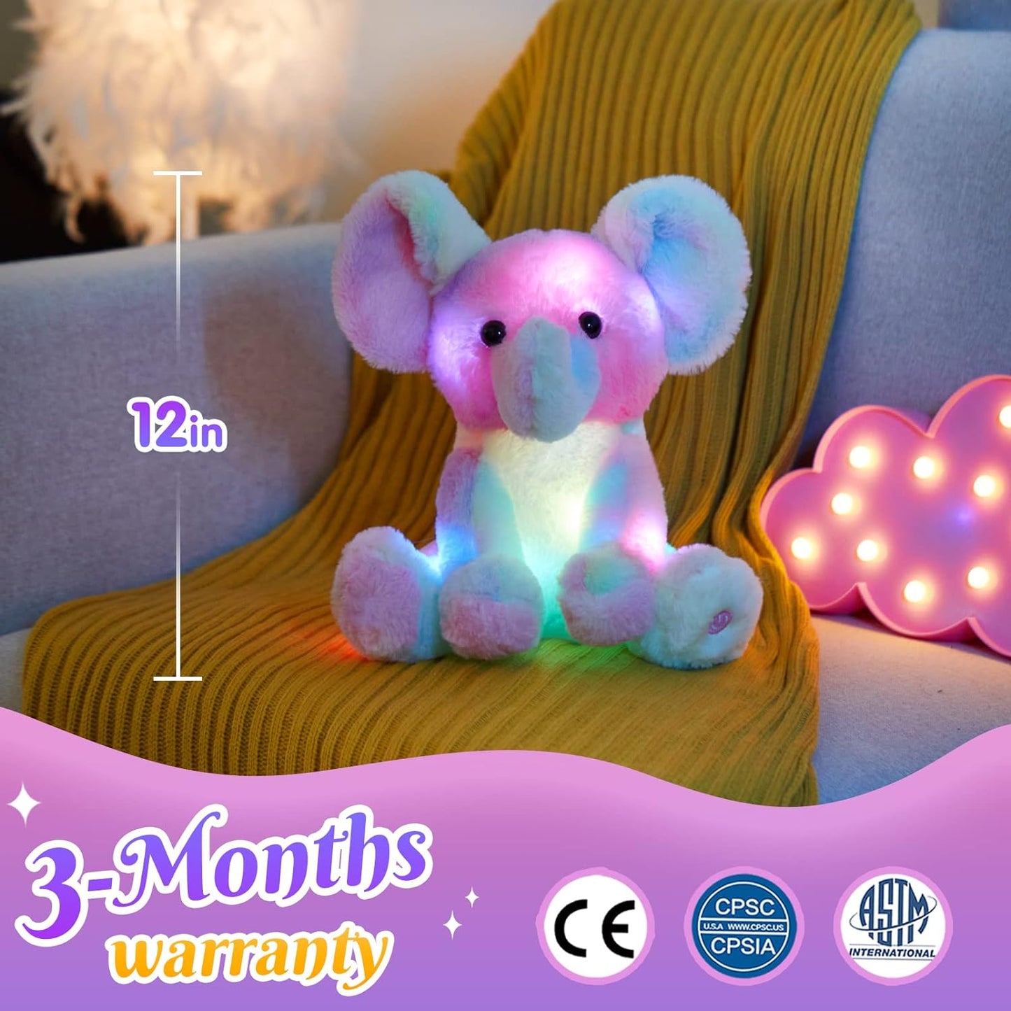 Light Up LED Plushies for Kids