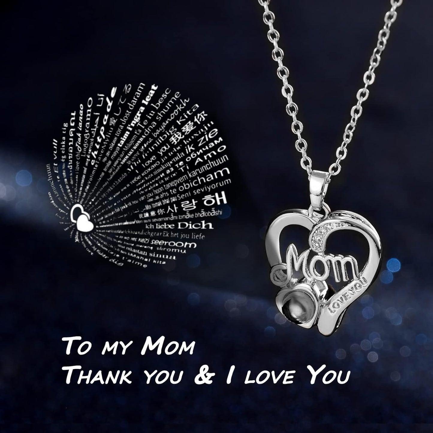 Mothers Day Single Preserved Rose with Necklace