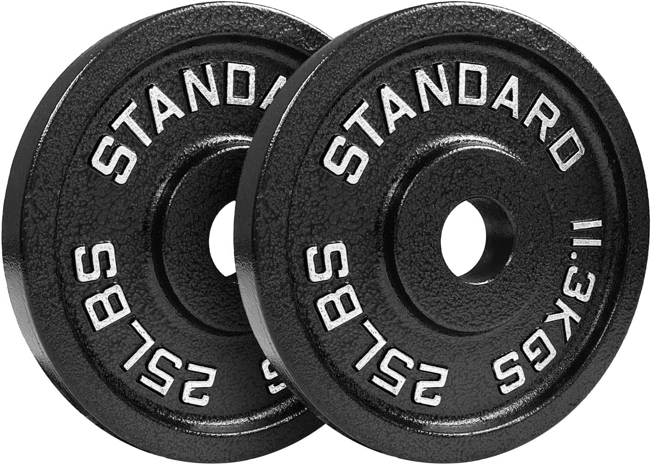 Steel Olympic Plates 175Lb Set - Olympic Standard Premium Coated 2.5Lb, 5Lb, 10Lb, 25Lb, 45Lb Pairs for Weight Lifting Powerlifting