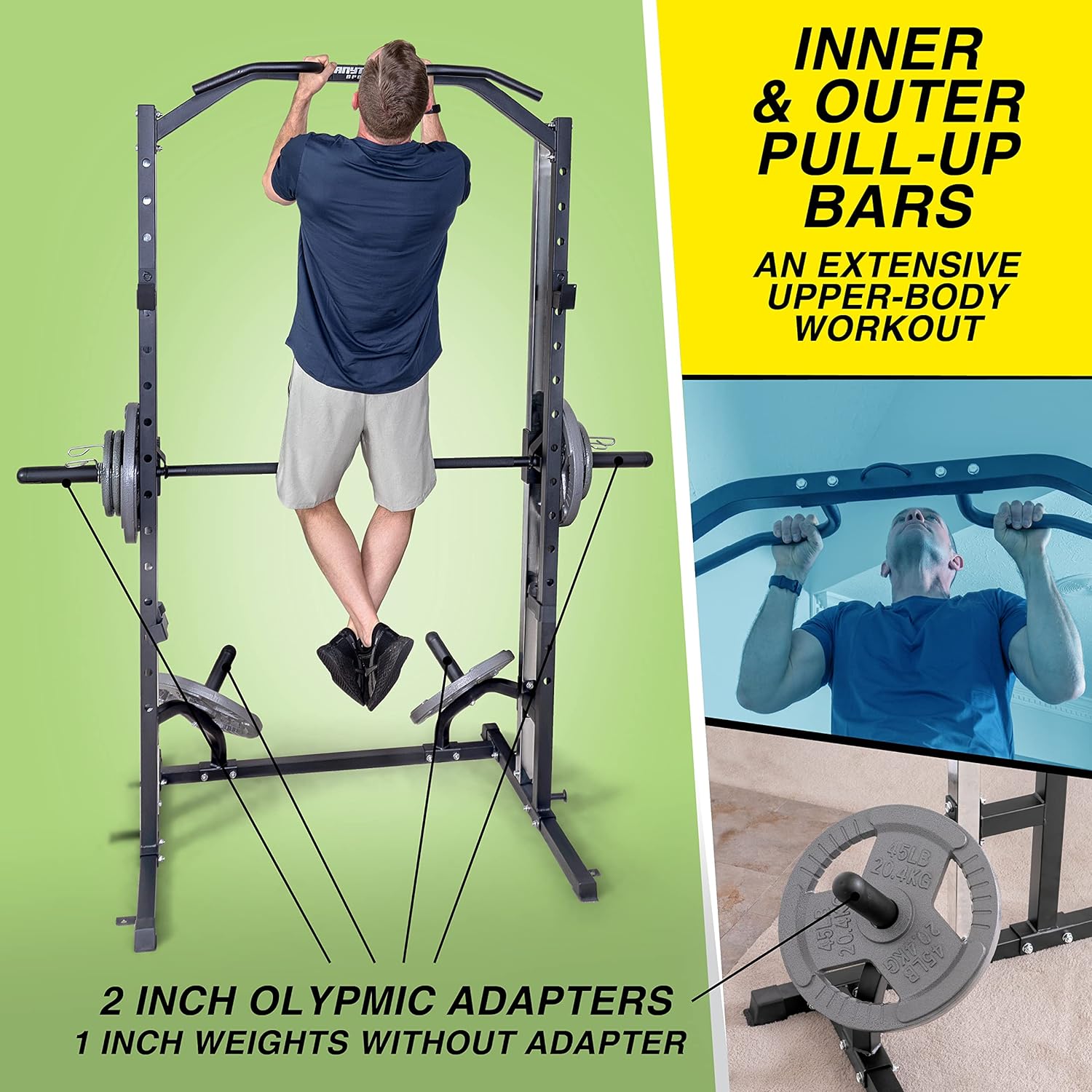 Compact Smith Machine with Adjustable Bench