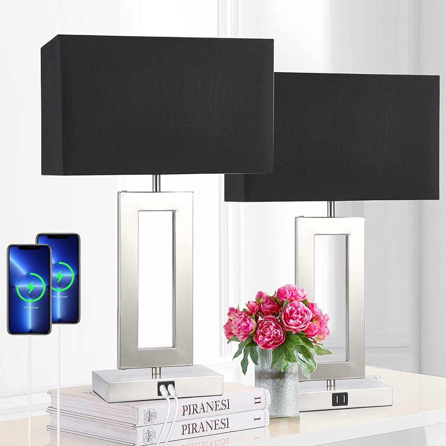 Act Fast: 22" Bedroom Lamp Set