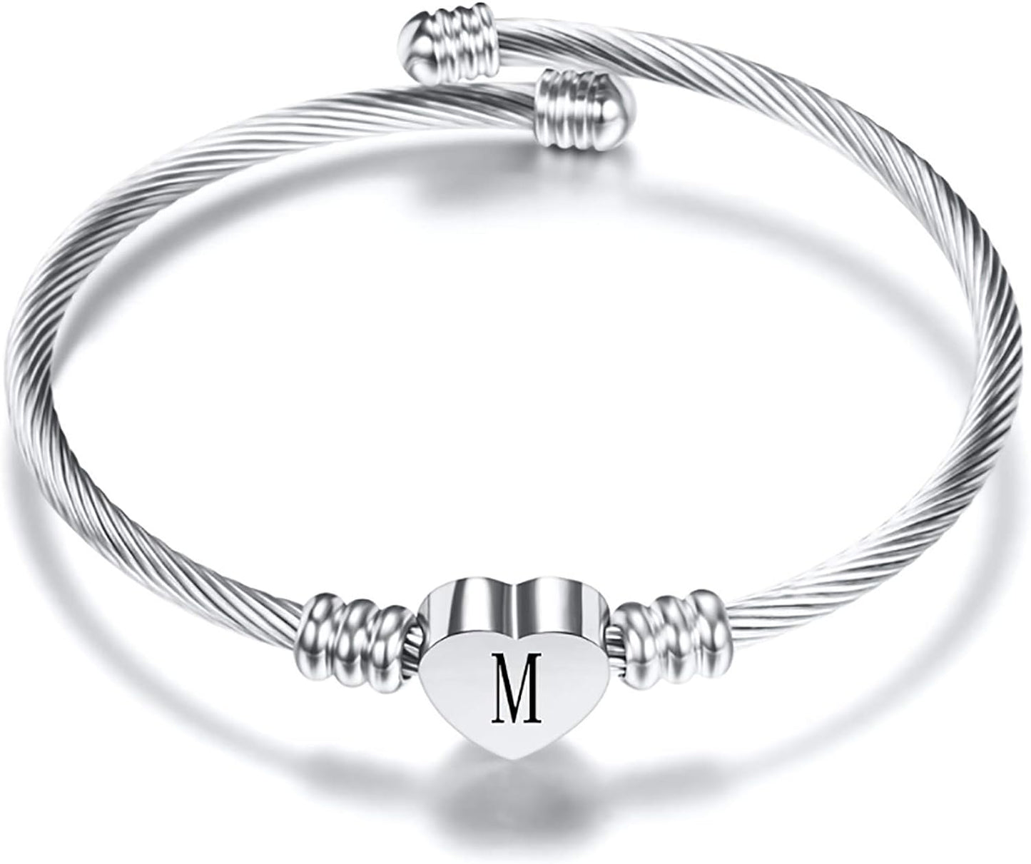 A-Z Initial Heart Bracelet