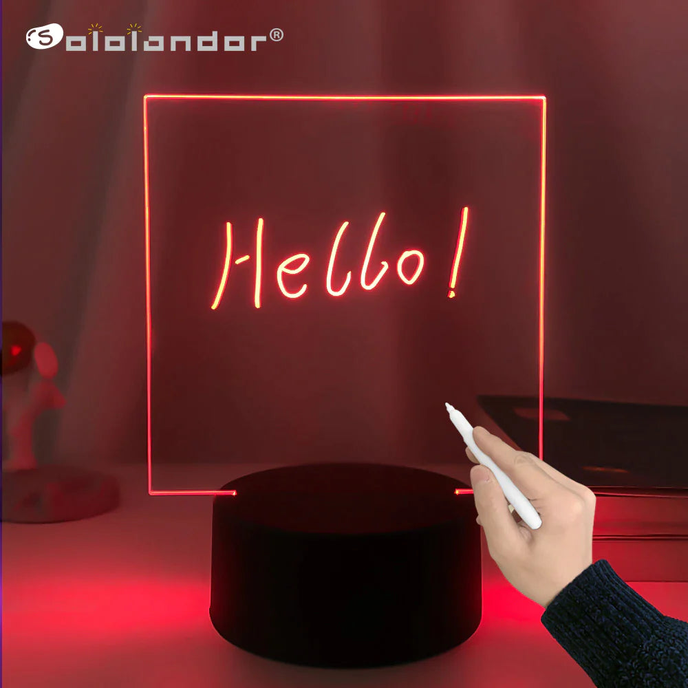 LED Scribble Light with Black Base