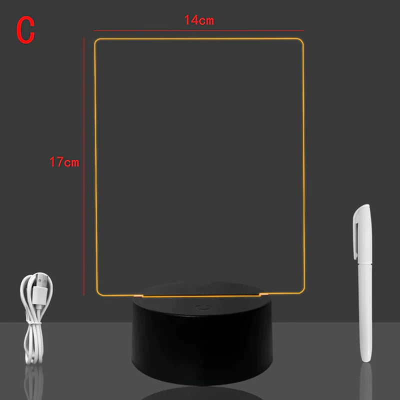 LED Scribble Light with Black Base