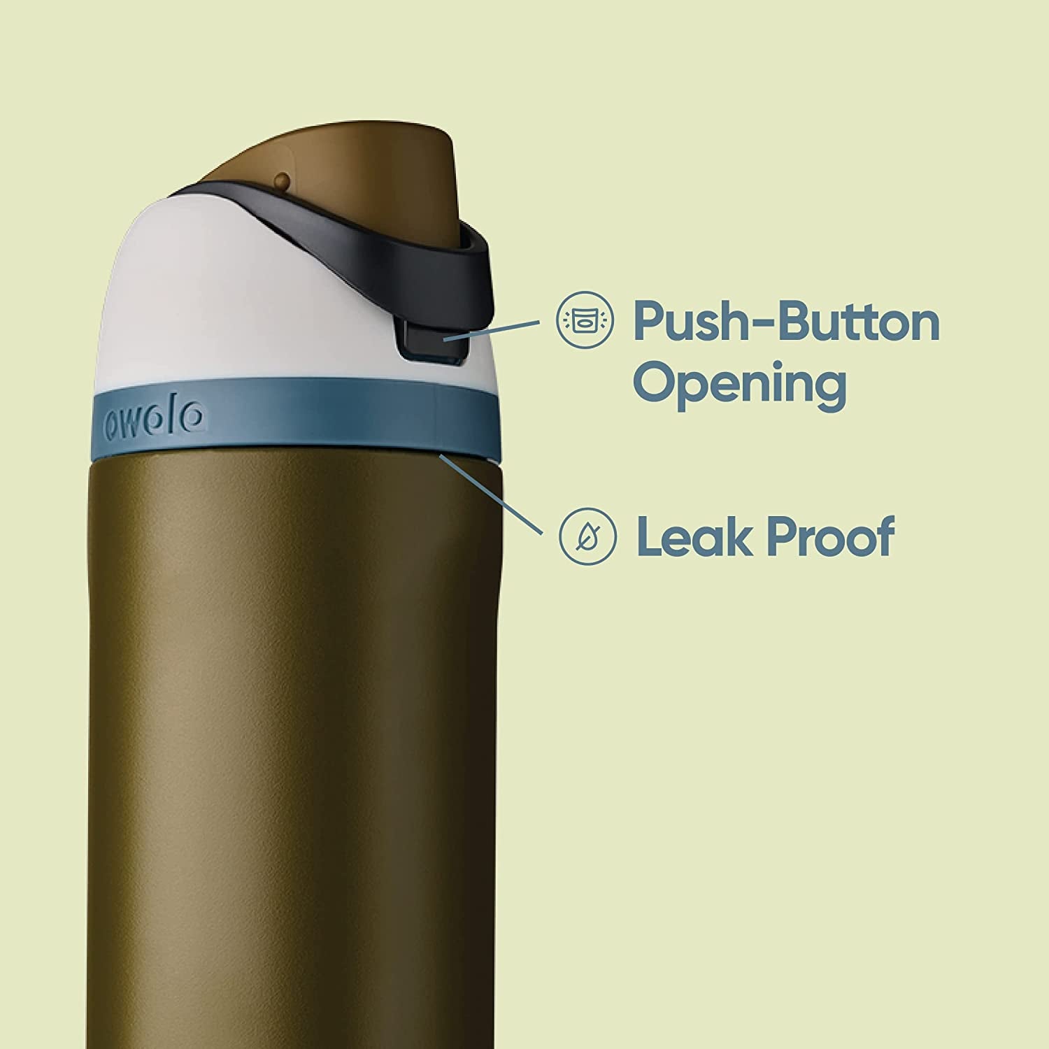 FreeSip Insulated Stainless Steel Water Bottle with Straw