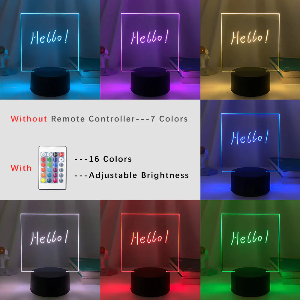 LED Scribble Light with Black Base