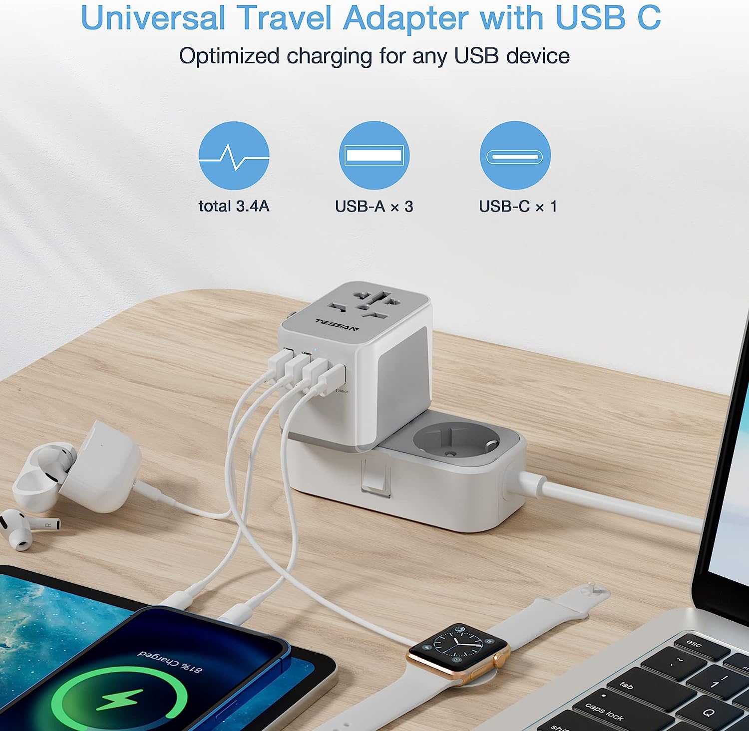 Universal Travel Power Adapter (US EU AU UK)
