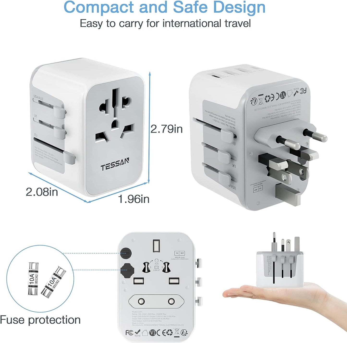Universal Travel Power Adapter (US EU AU UK)