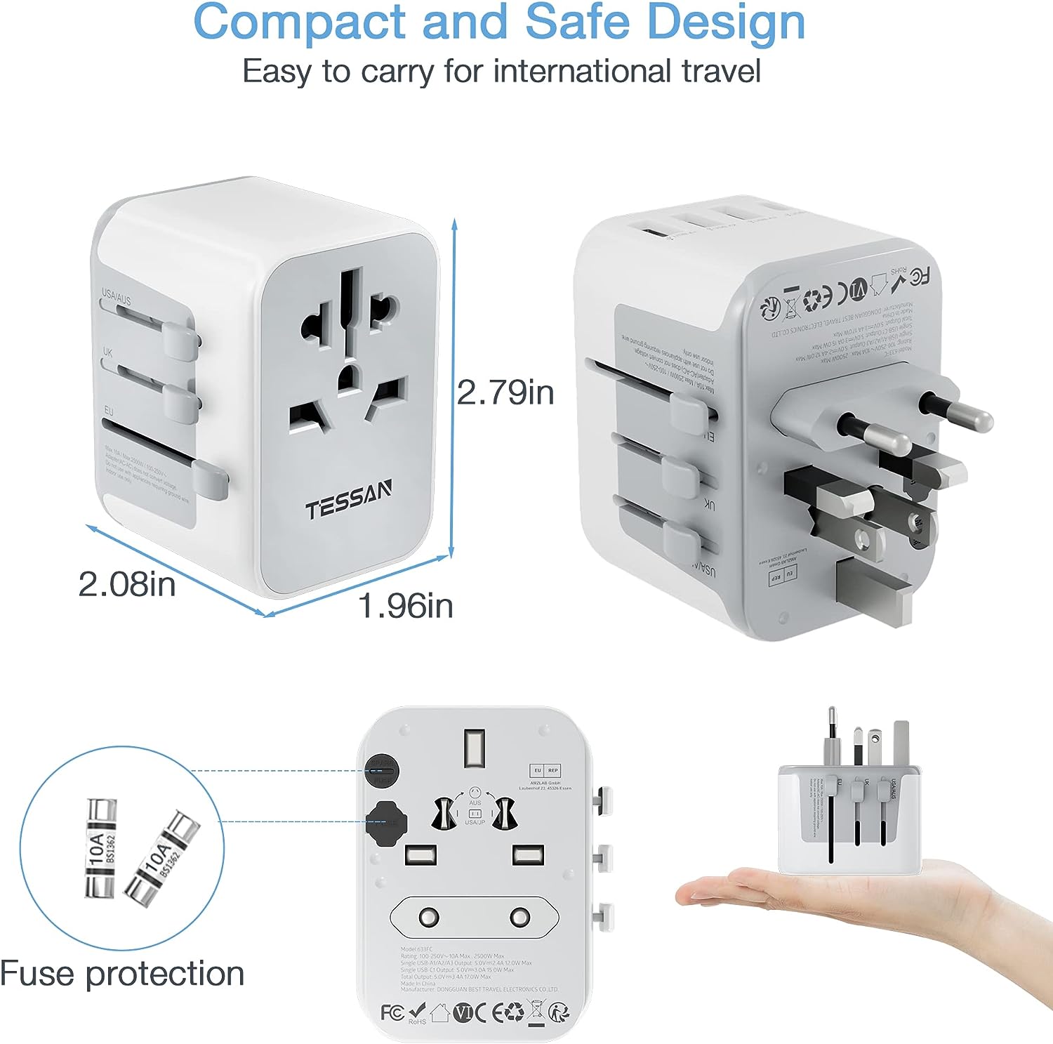 Universal Travel Power Adapter (US EU AU UK)