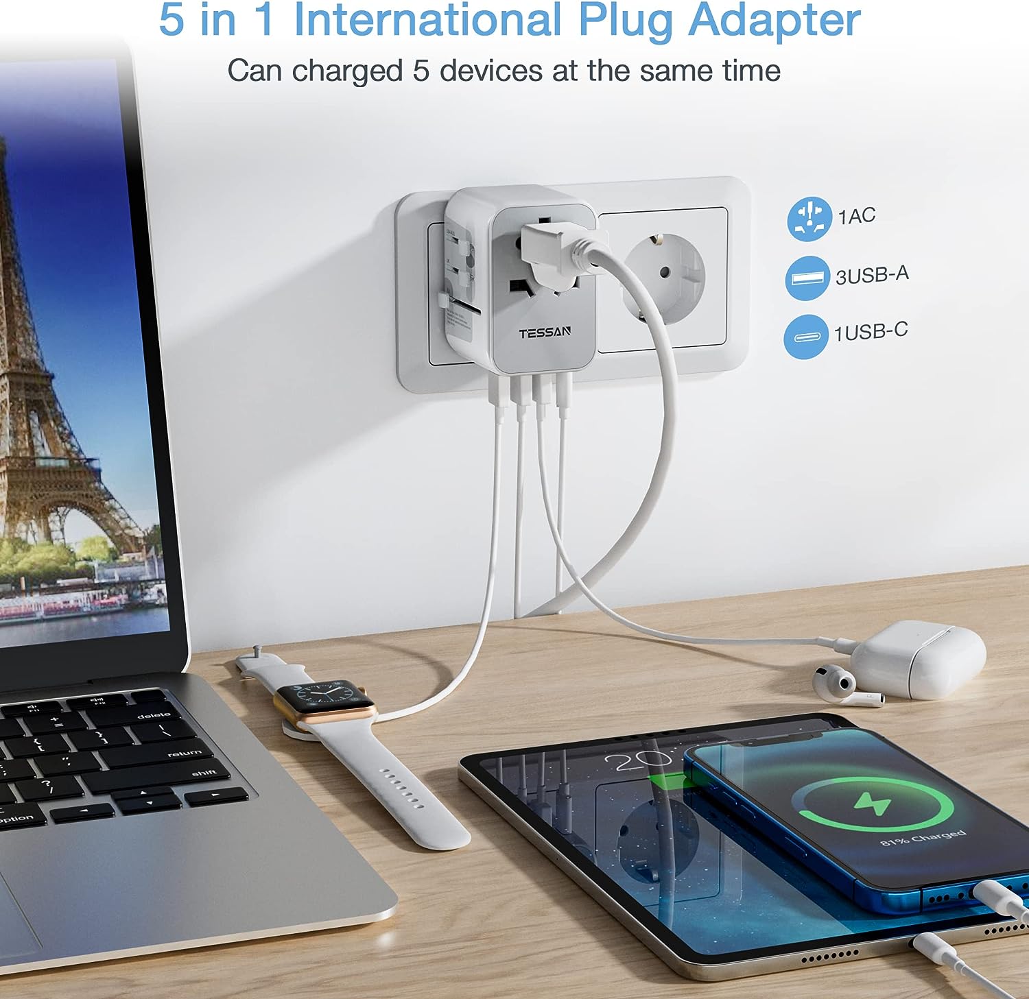 Universal Travel Power Adapter (US EU AU UK)