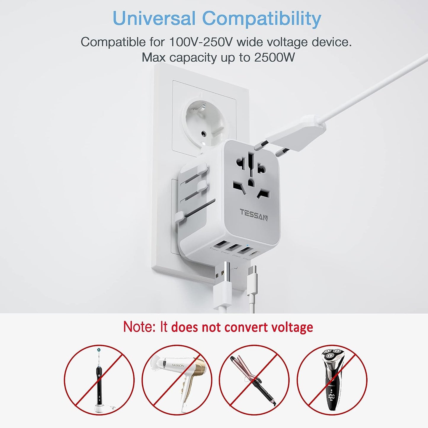 Universal Travel Power Adapter (US EU AU UK)