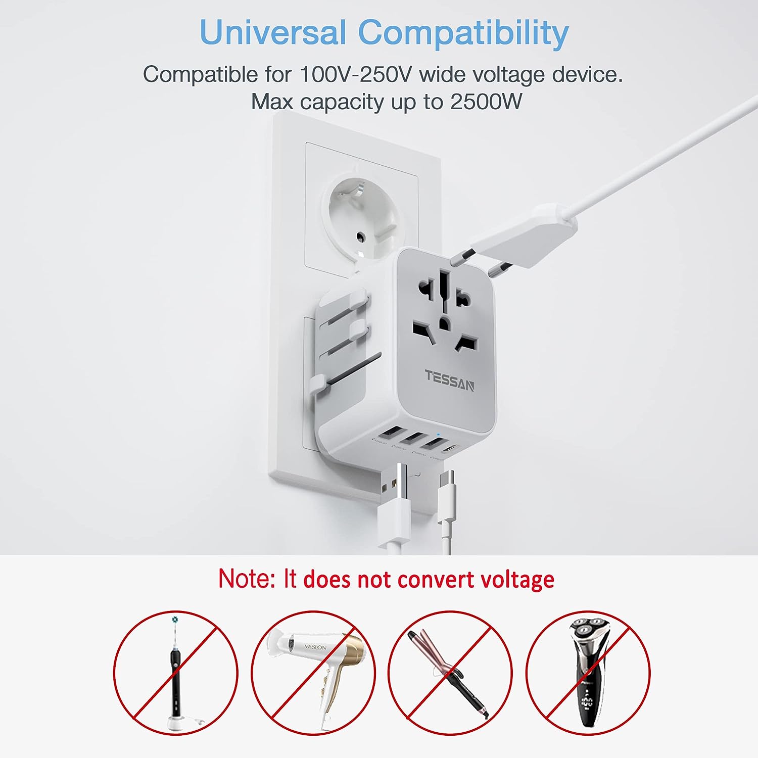 Universal Travel Power Adapter (US EU AU UK)