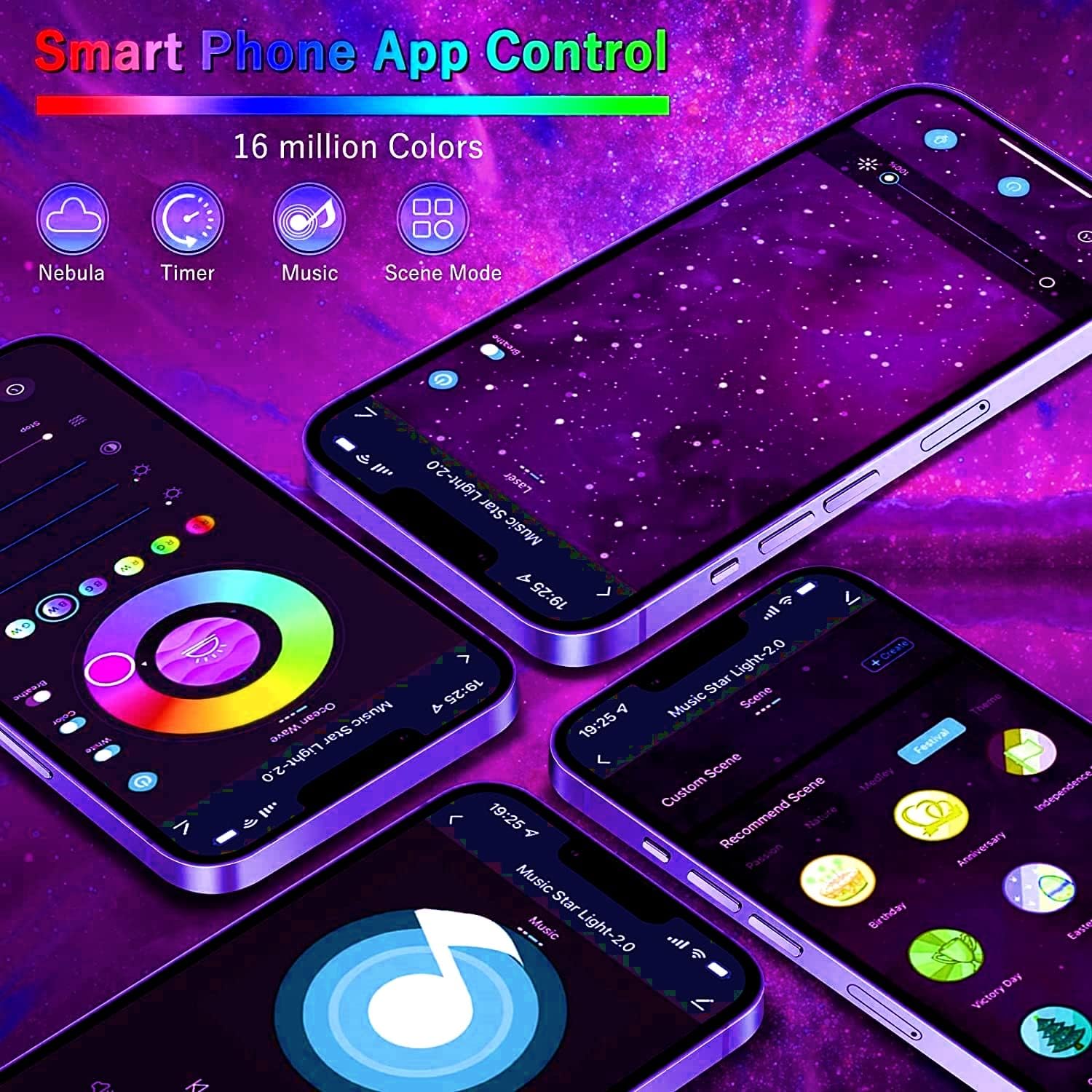 Stary Galaxy Projection Lights