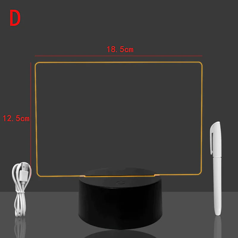 LED Scribble Light with Black Base